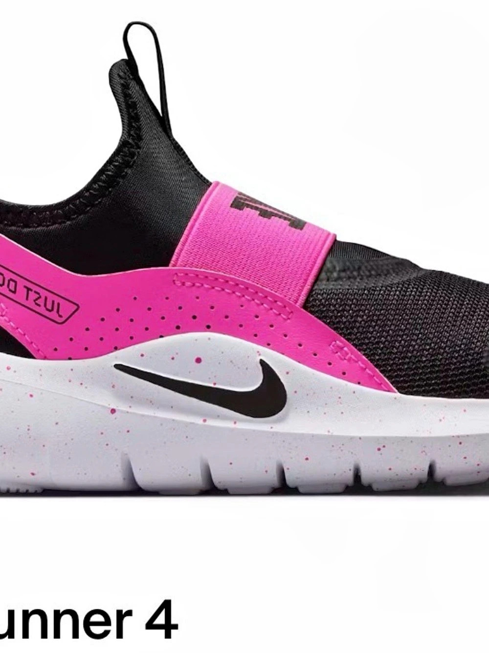 Nike Flex Runner 4 (GS) Black & Pink Girls US 7Y New